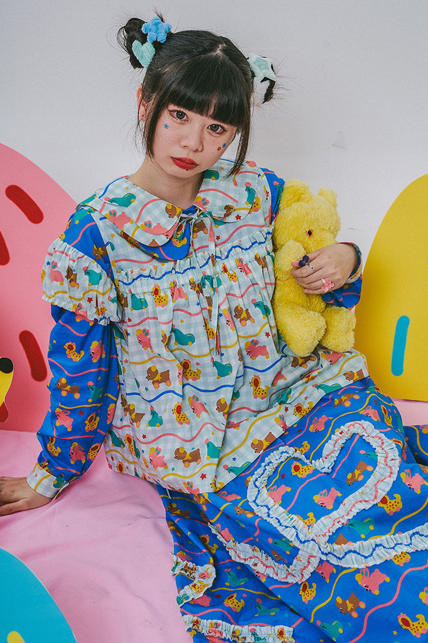 Japanese Style Floral Print Vest