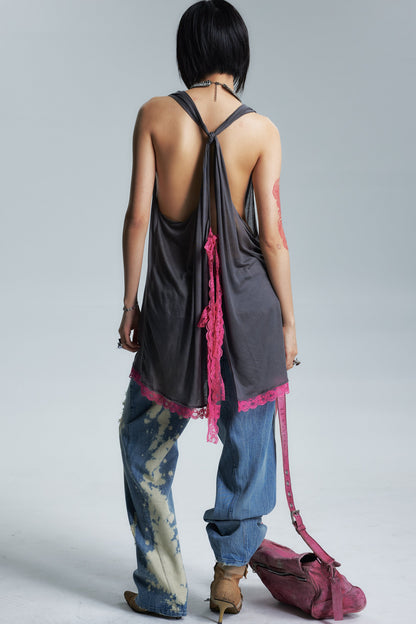 Transparent Swing Collar Camisole Top
