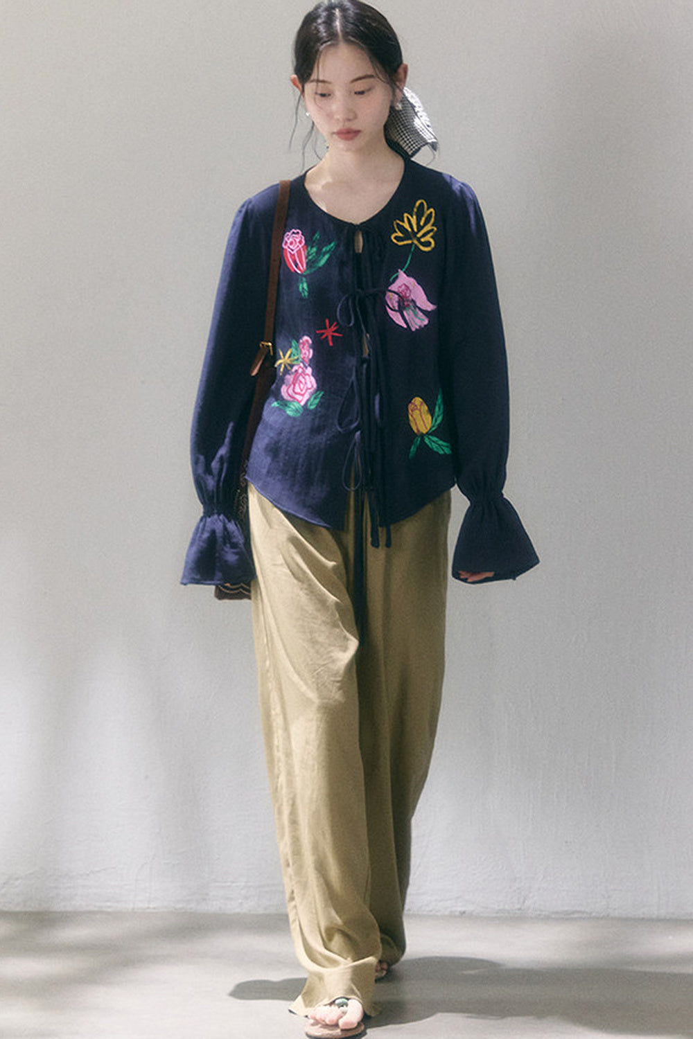 Linen Blend Air Wide-Leg Trousers
