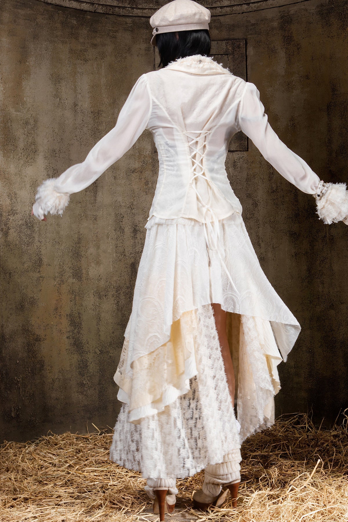 Layered Collar Chiffon Shirt