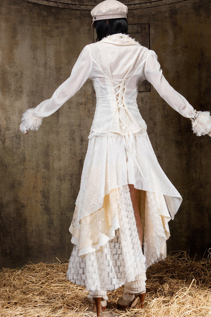 Layered Collar Chiffon Shirt