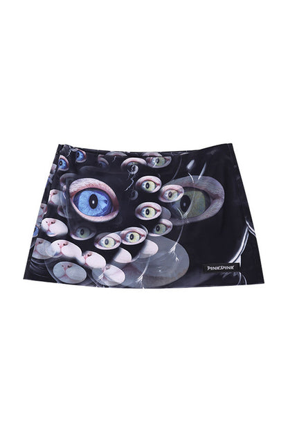 Cat Eye A-Line Mini Skirt