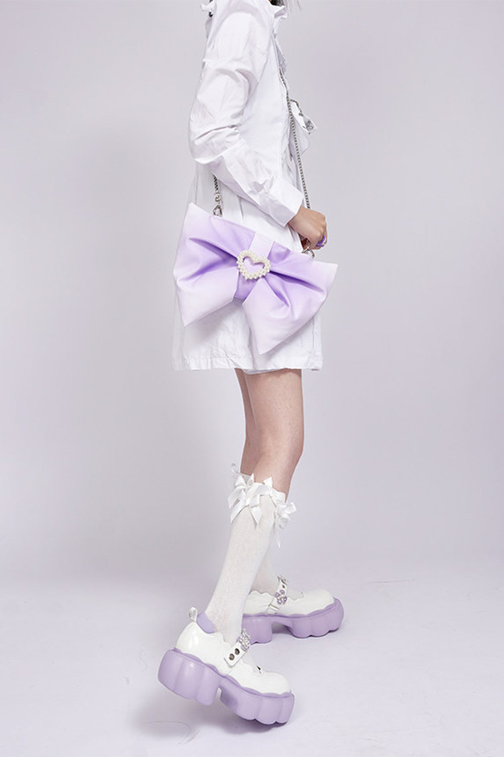 Gradient Bowknot Shoulder Bag