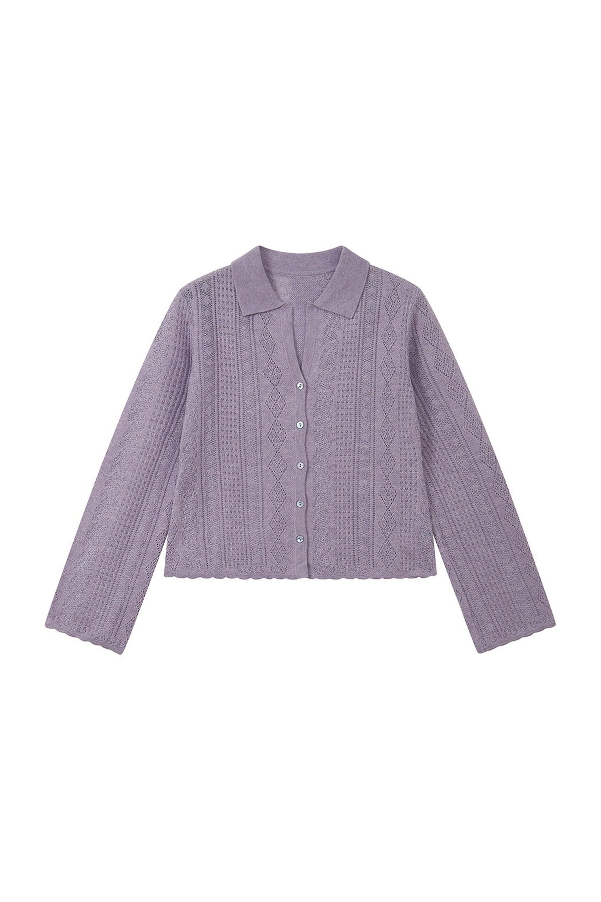 Lightweight Hollow Knit Cardigan