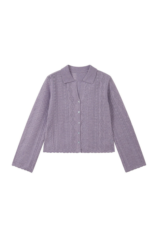 Lightweight Hollow Knit Cardigan
