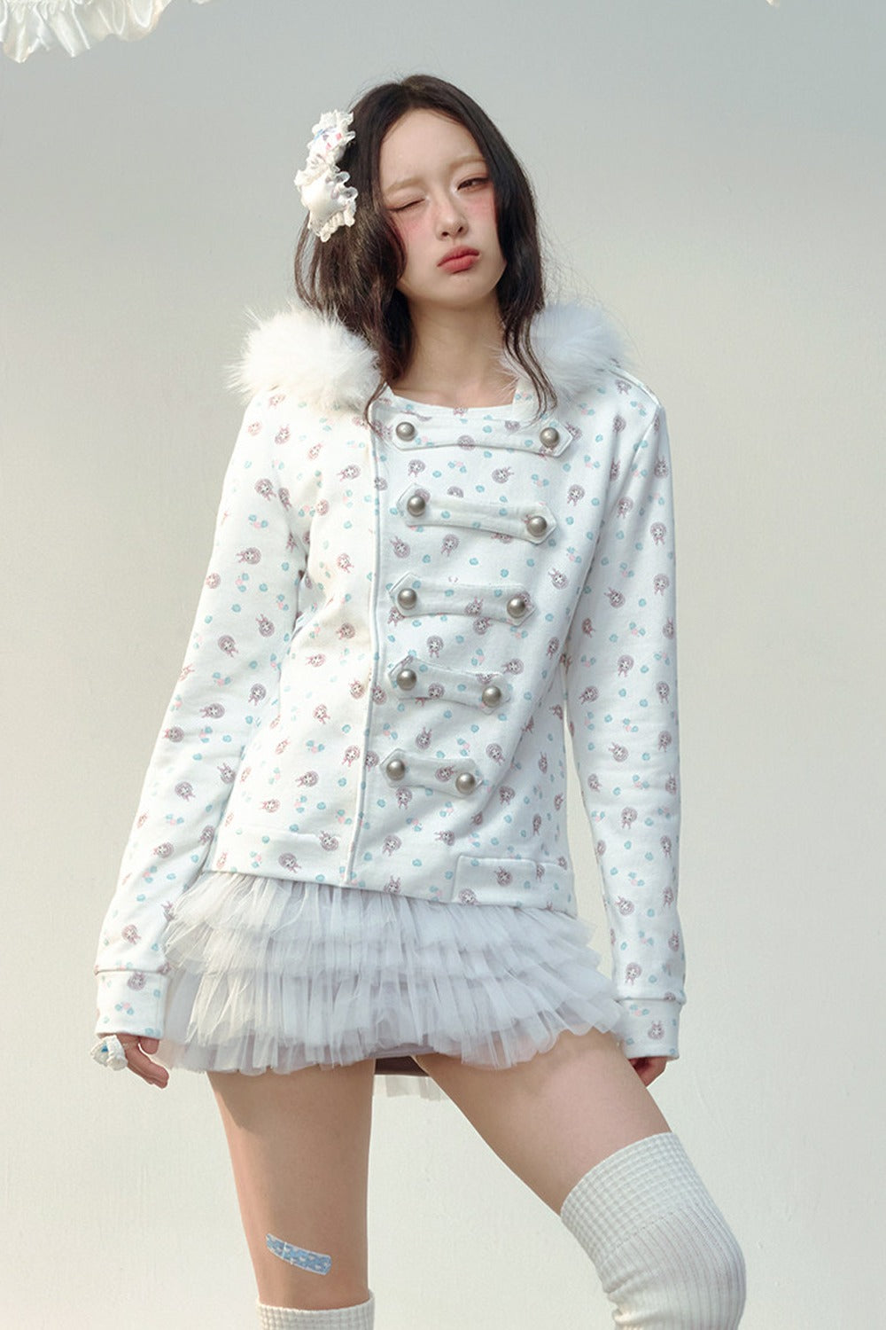 Irregular Layered Color-Blocked Mesh Skirt