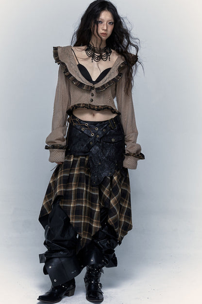 Dark Punk Patchwork Skirt