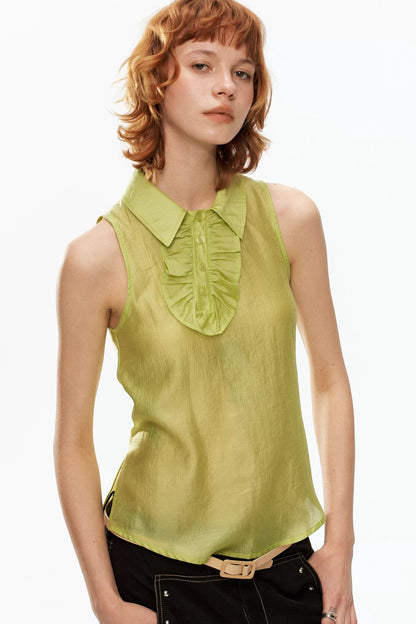 Fruit Green Lace Vest