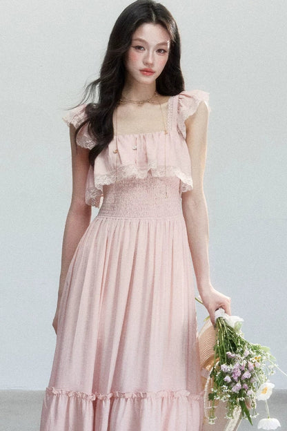 Robe d'été en dentelle patchwork