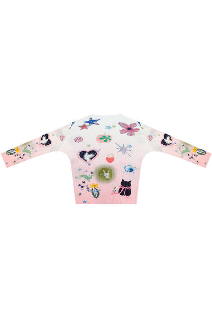 Pink Playful Print Long Sleeve T-Shirt