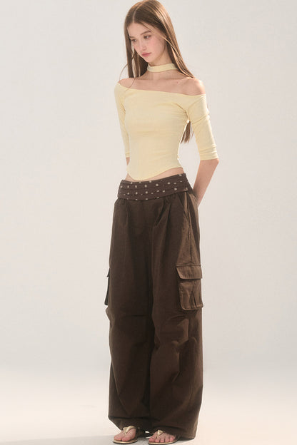 Reversible Stretch Cut-Out T-Shirt