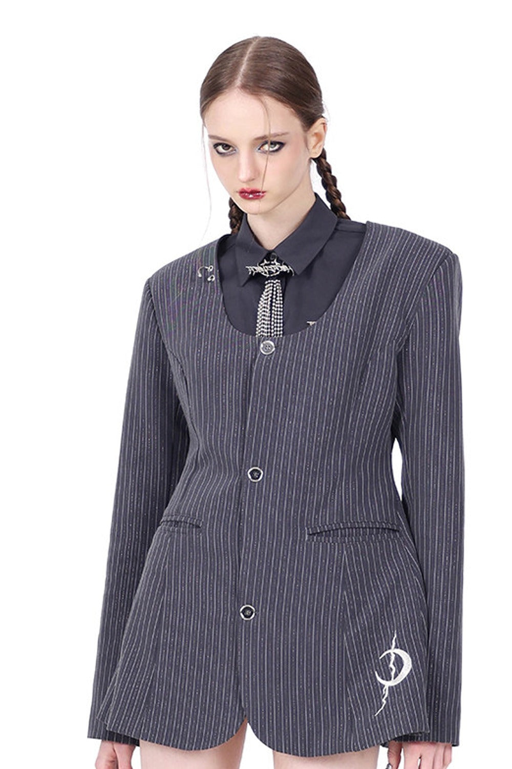 Y3K Structural Spliced Long Sleeve Shirt