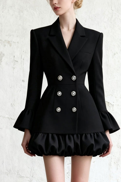 Double Breasted Fishtail Blazer Dress