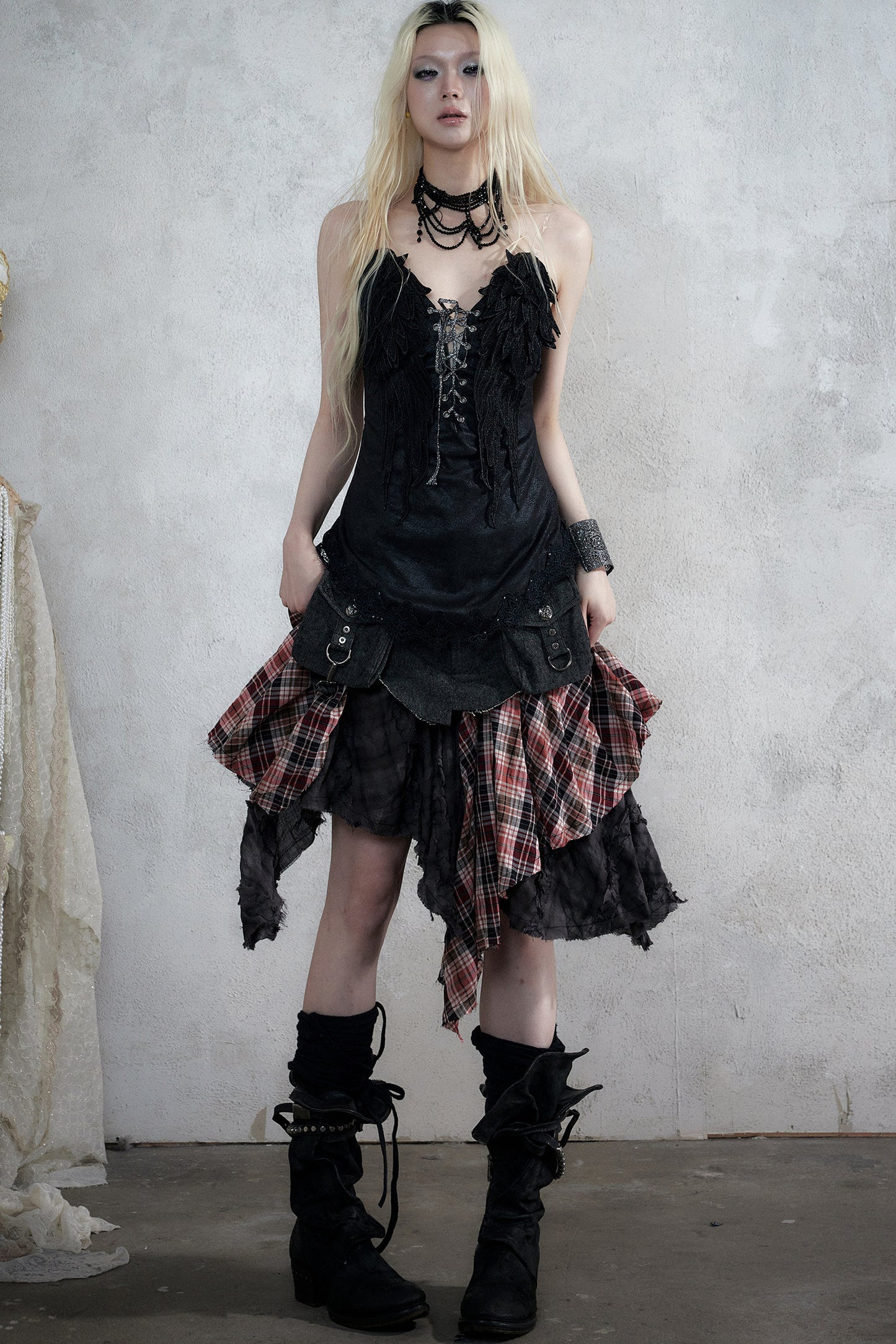 Retro Suede Embroidered Bustier Vest