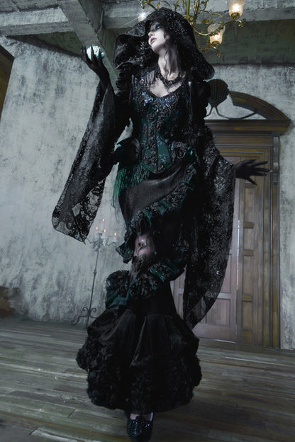 Gothic Fishbone Lace Corset Set-Up