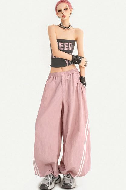 Navy Blue Wide-Leg Pants