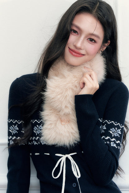 Short Faux Fur Scarf