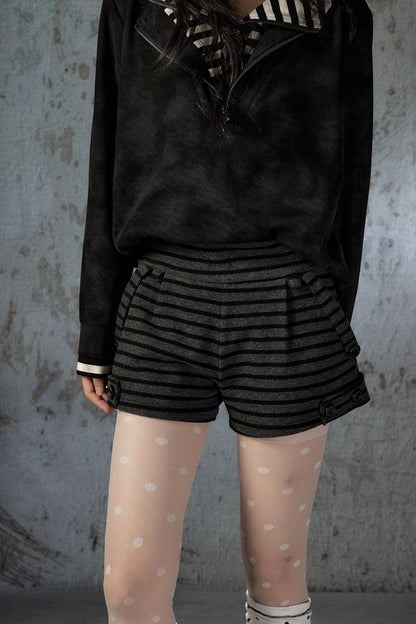 Slim-Fit Striped Shorts