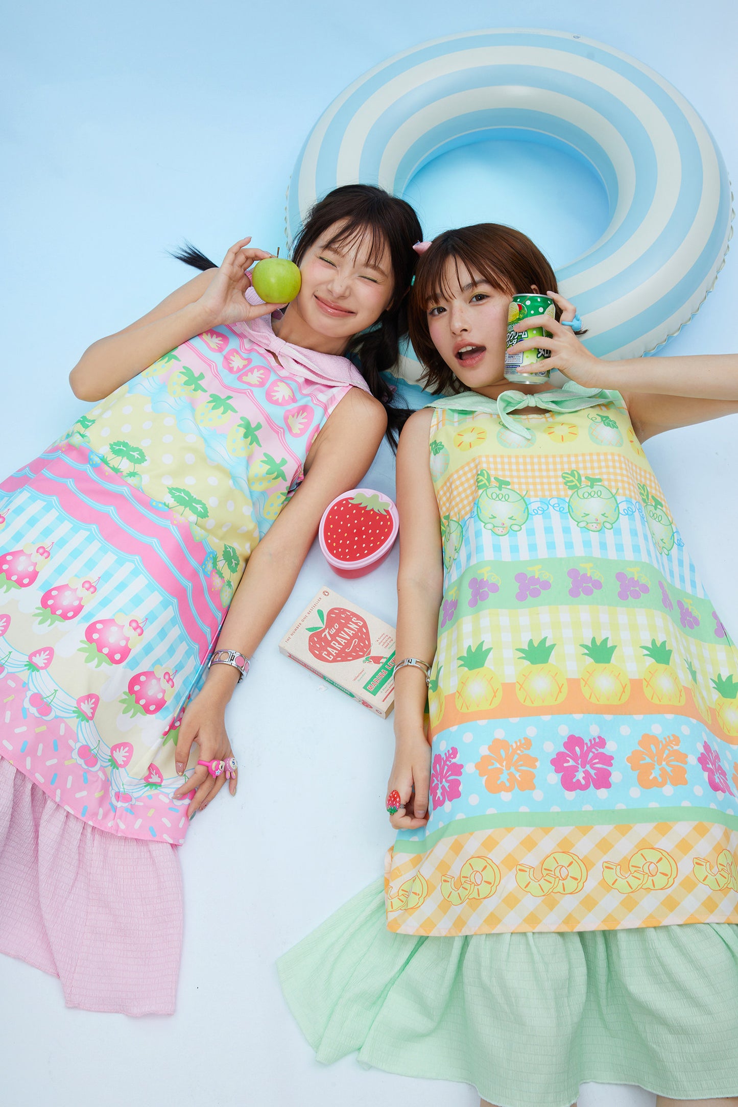 Fruit Print Sleeveless Dress