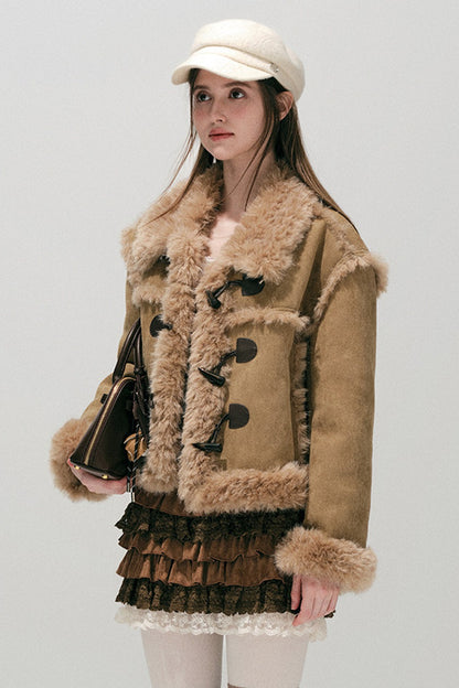 Caramel Eco-Fur Coat