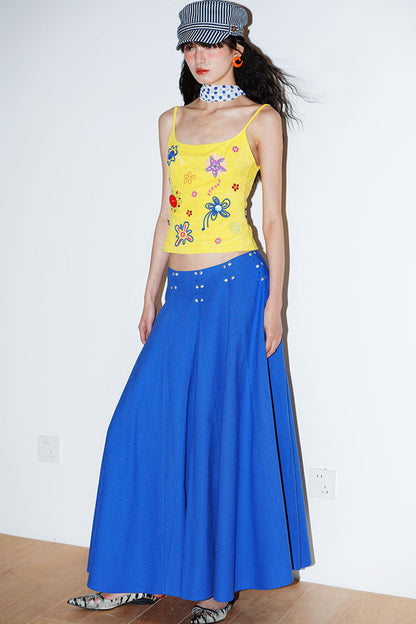Colorful Rope Embroidery Camisole