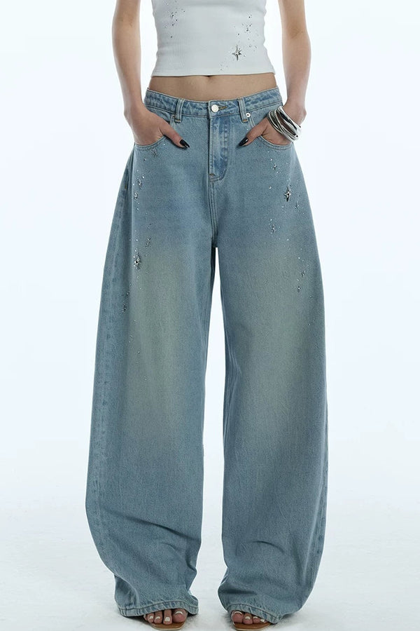 Moonlight Blue Wide-Leg Jeans