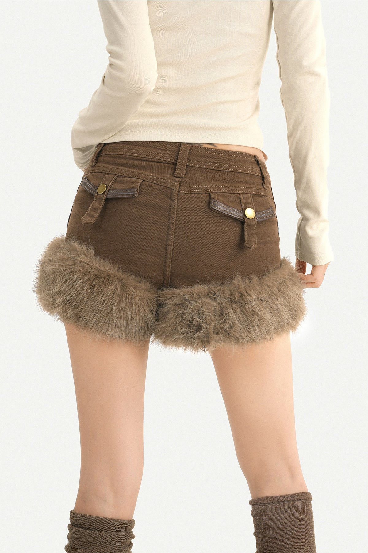 Frayed Denim Shorts