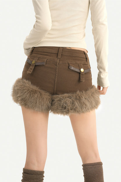 Frayed Denim Shorts