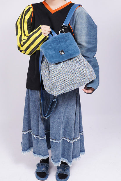 Y2K Furry Crossbody Backpack