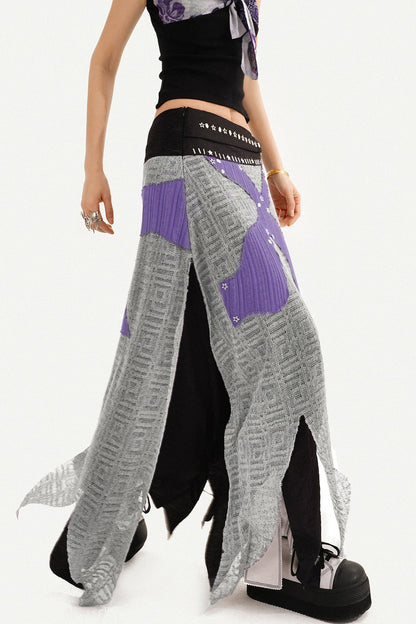 Set aus Camisole mit Schleifenprint und Strickrock