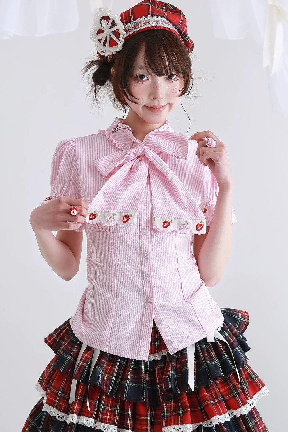 Retro Pink Striped Top