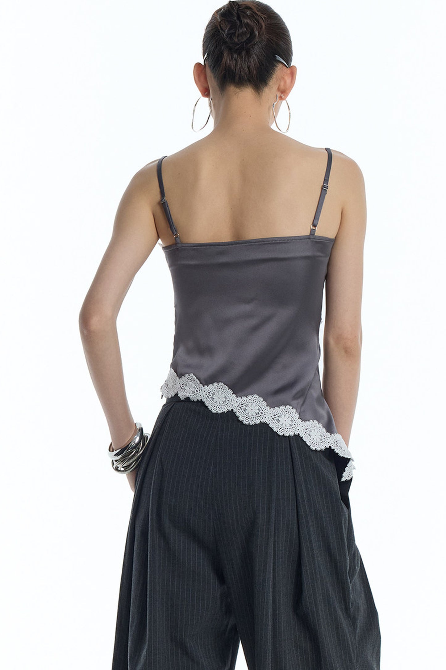 Asymmetrical Hem Lace Camisole
