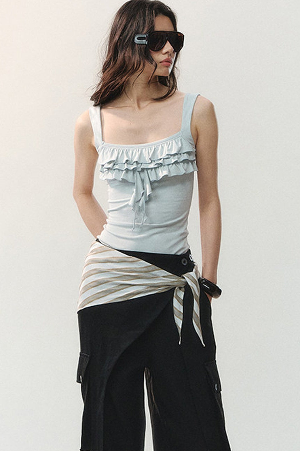 Square Neck Ruffle Camisole
