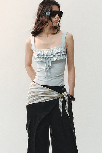 Square Neck Ruffle Camisole