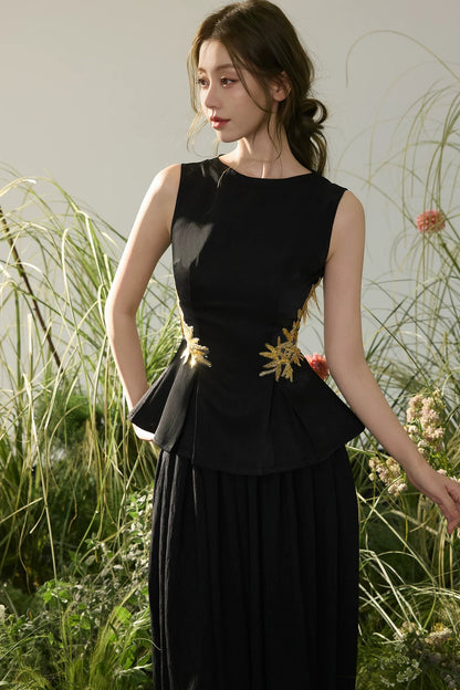Golden Bamboo Sleeveless Top