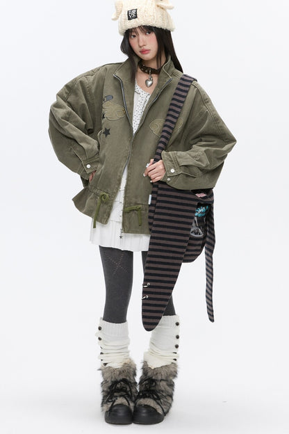 Beaded Quilted Green Jacket