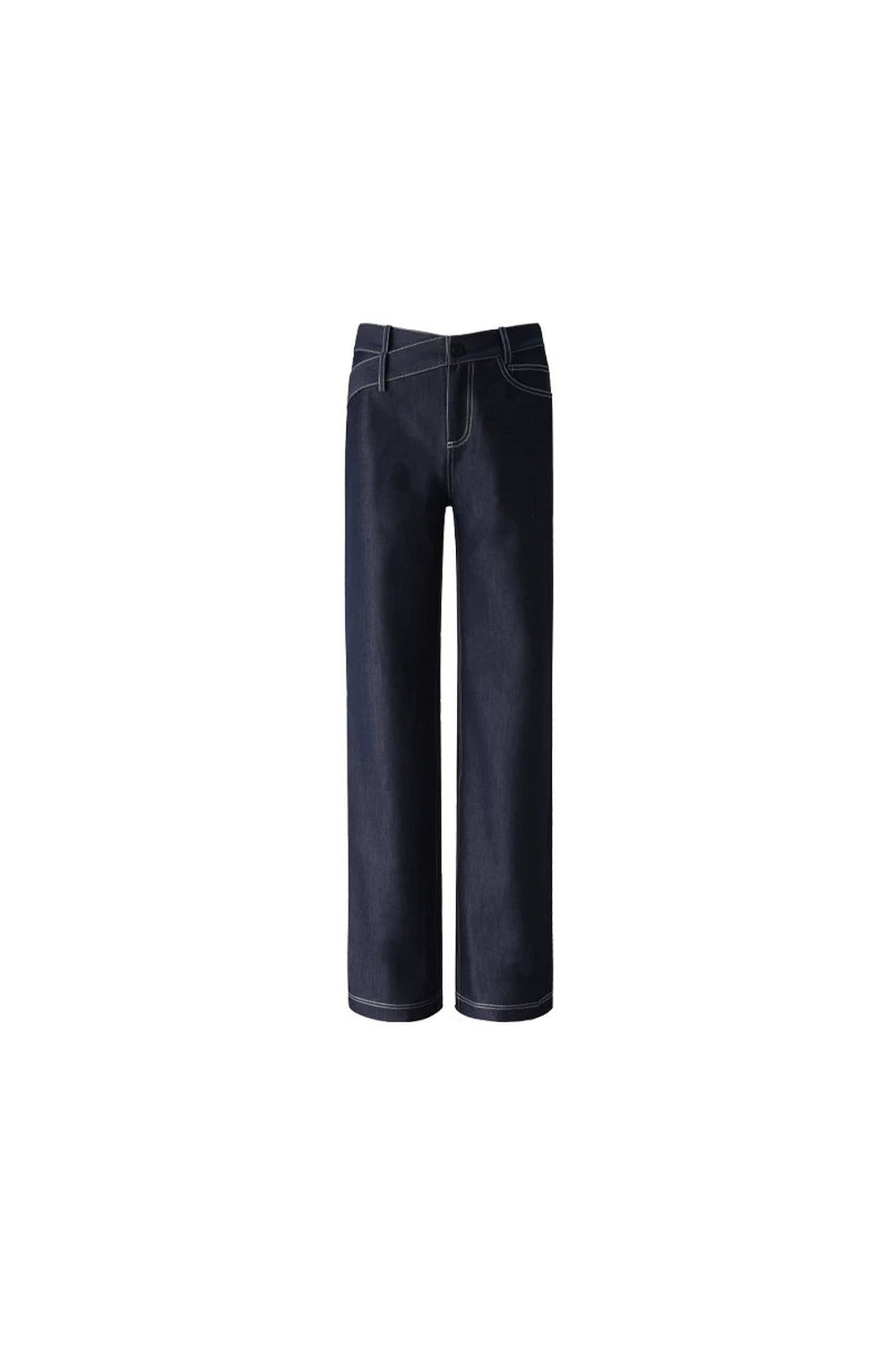 Asymmetrische Jeans aus Tencel-Denim