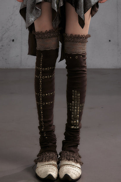 Stretchy Stacked Lace Leg Warmers