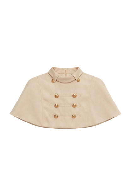 Khaki Cape and Halter Dress Set-Up