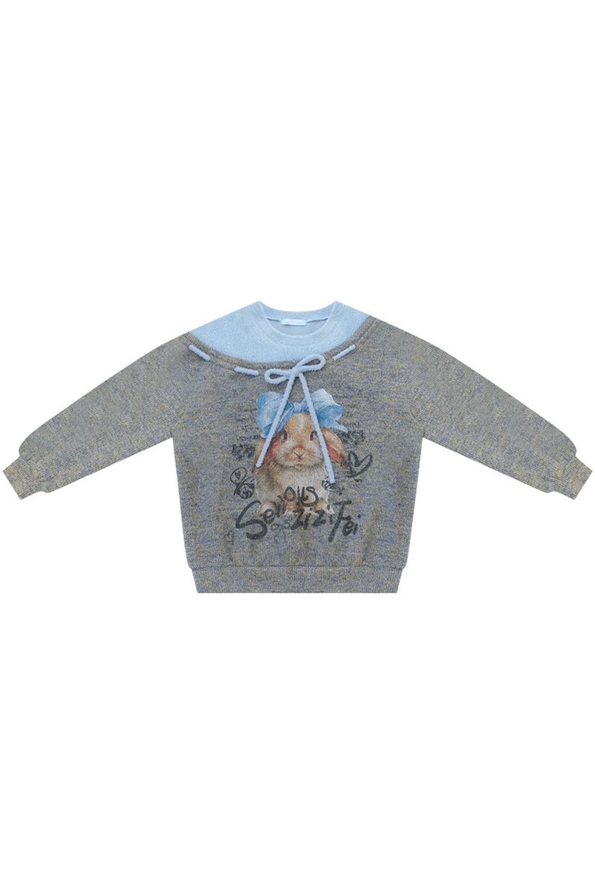 Rabbit Print Bow Sweater