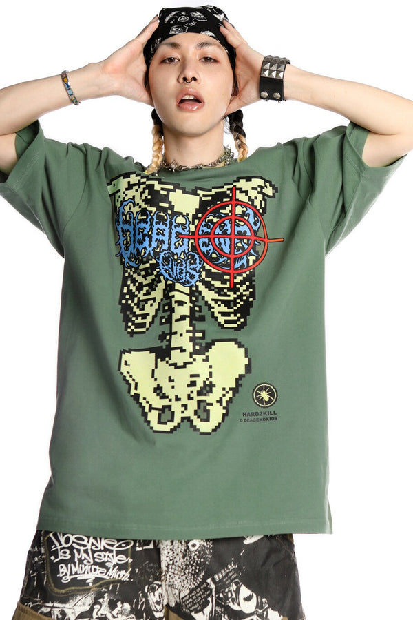 Skeleton Rock Hip-Hop Loose Blouse