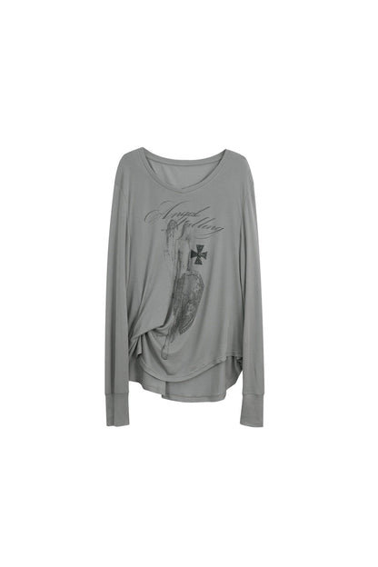 朋克不對稱Long sleeveT恤