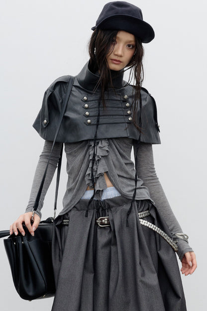 PU Leather Cape