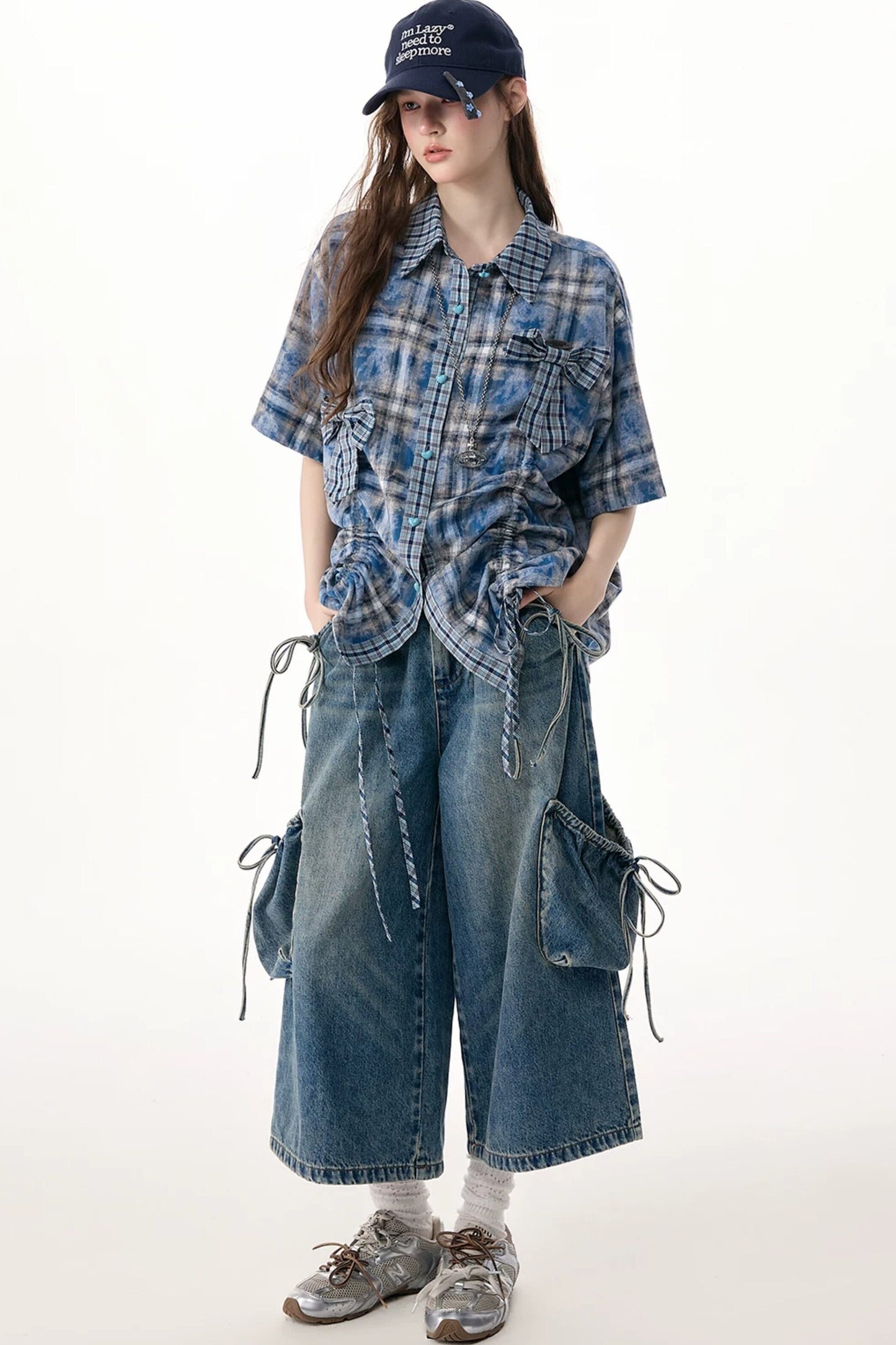 Blue Plaid Short Sleeve Shirt