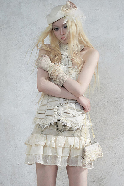 Baroque Lace Wool Beret
