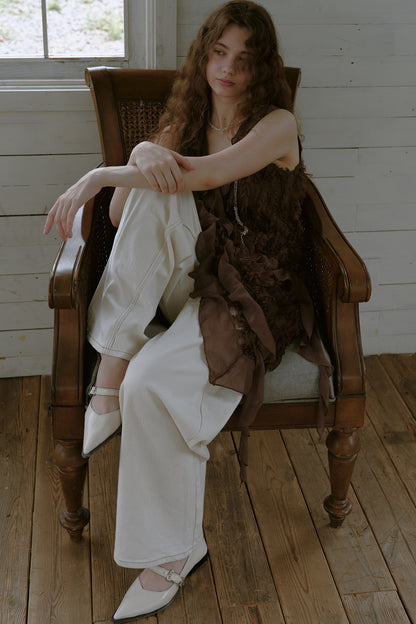 Asymmetrical Ruffle Chiffon Dress