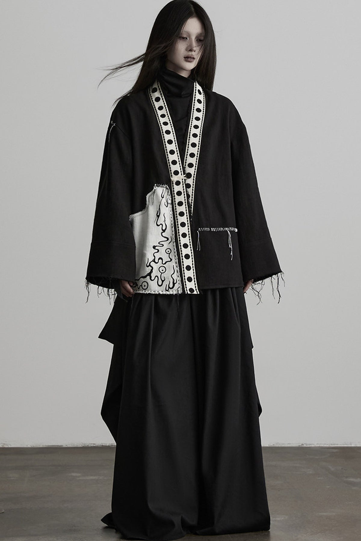 Loose Chinese Embroidered Cotton Linen Jacket
