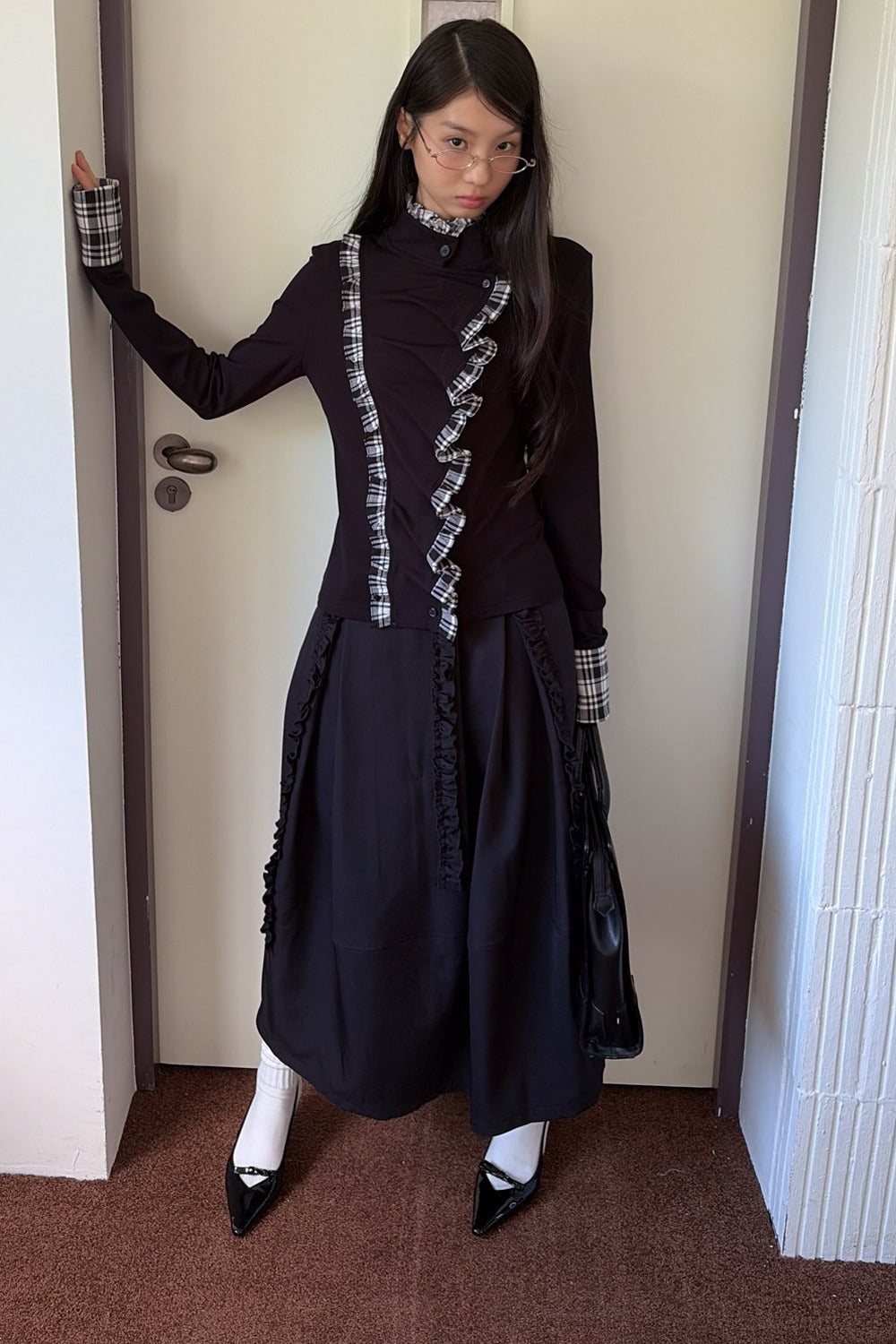 Long A-Line Pocket Skirt
