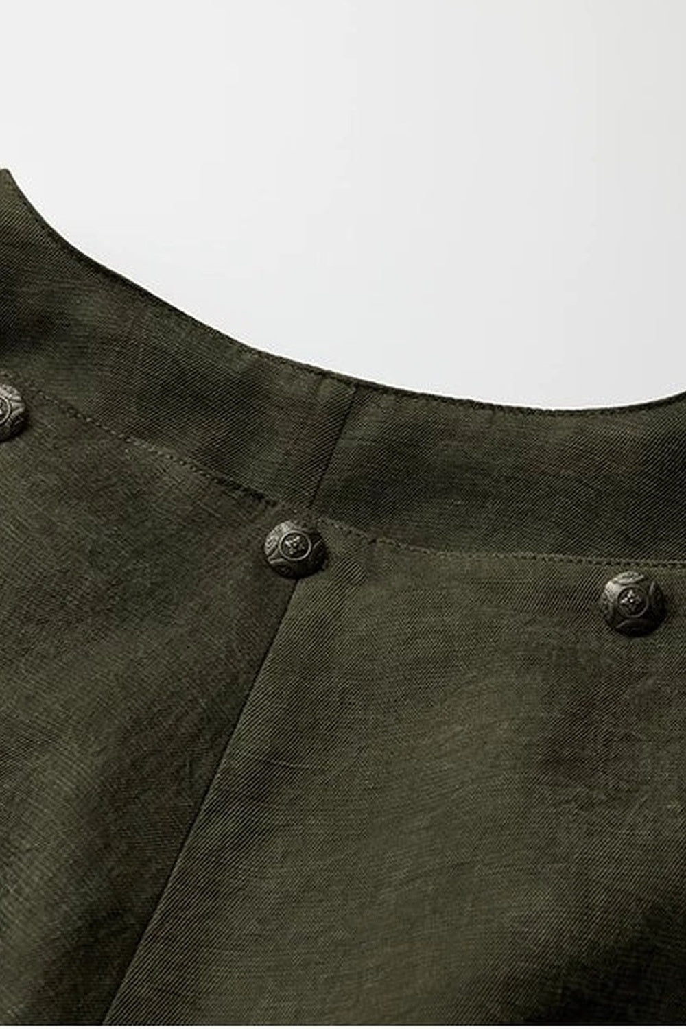 Dark Forest Green Embroidered Detachable Hood Cape