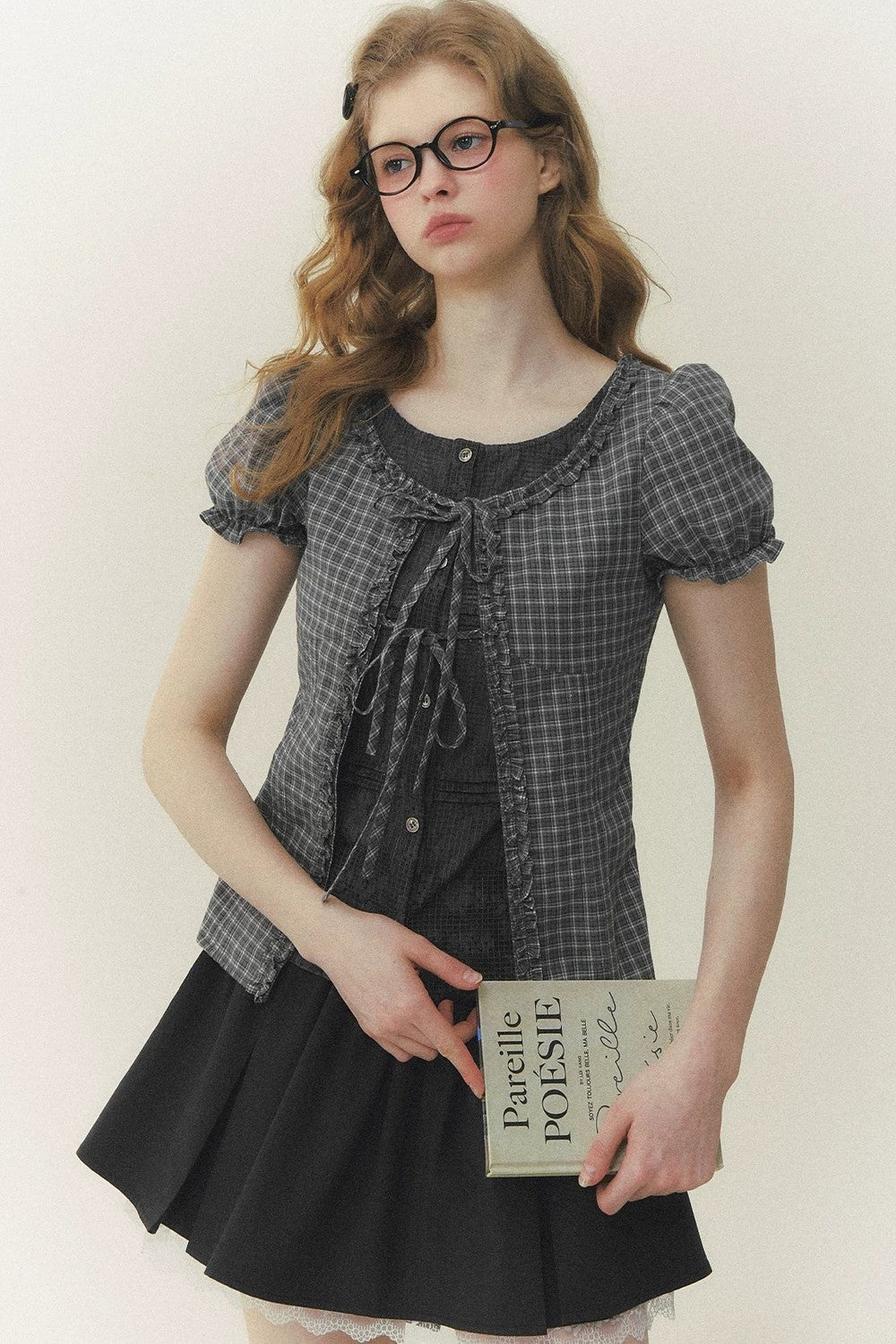 Preppy Fake Two-Piece Blouse
